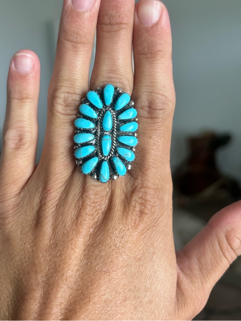 Turquoise Cluster Ring